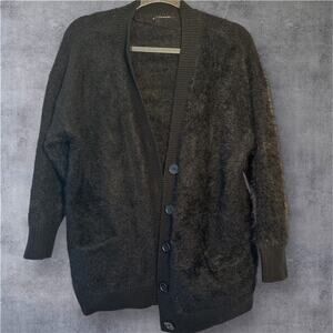 Tahari Eyelash Fuzzy Cardigan One Size